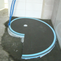 Maken van een z.g. "slakkenhuis" in een badkamer